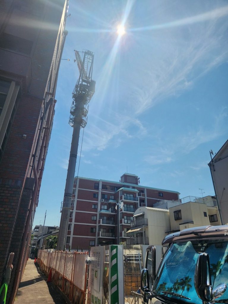 8月🌞今日は捨てコン打設です。